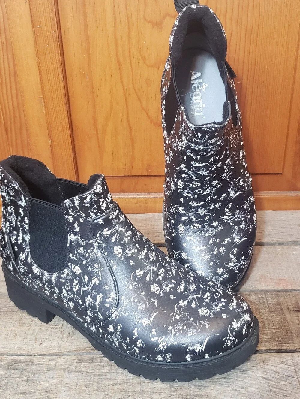 ALEGRIA Rowen Grey Grdens Black & White Ankle Boot 41/10.5